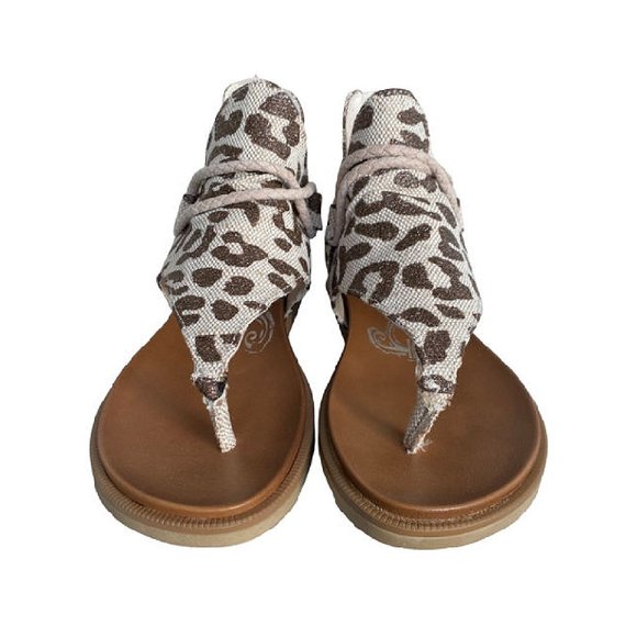 Very G COREY Natural Bronze Leopard Print Sandals - Picture 3 of 5